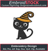 Image of Halloween Cat Embroidery Design - Embroidstock