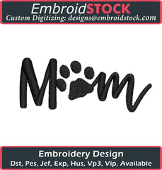 Dog Mom Embroidery Design - Embroidstock