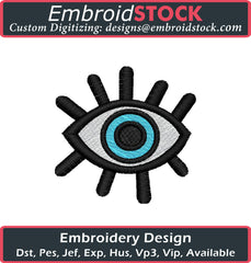 Fashion Eye Embroidery Design - Embroidstock