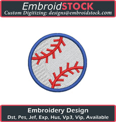 Baseball Embroidery Design - Embroidstock