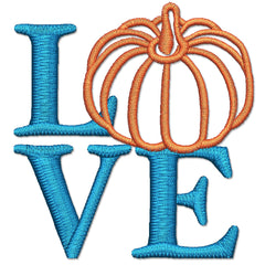 Fall in Love Pumpkin Holiday Embroidery Design