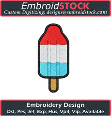 Popsicle Embroidery Design - Embroidstock