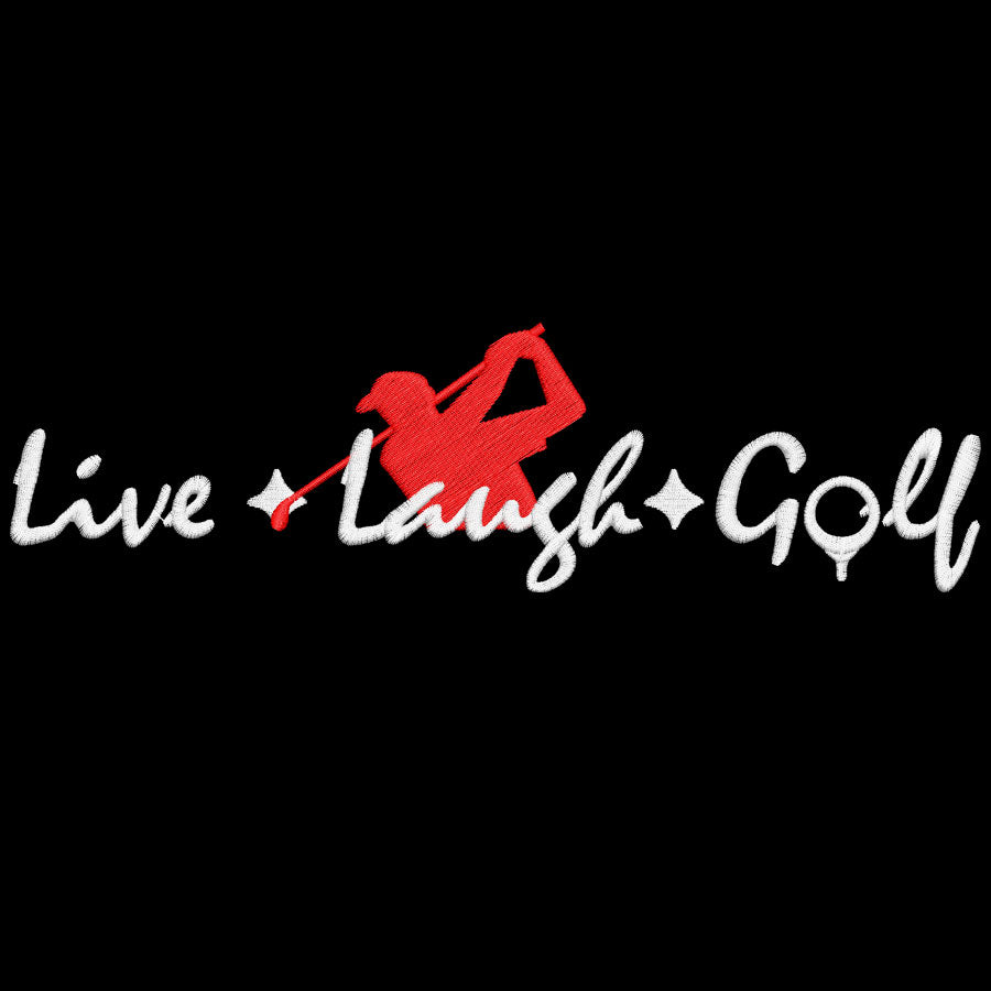 Live Laugh Golf Embroidery Design
