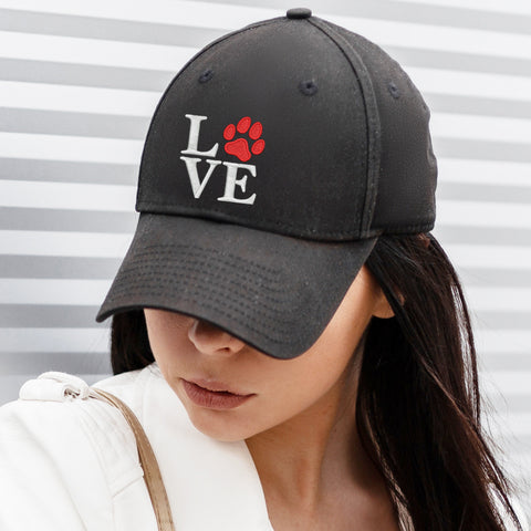 Love Dog Paw Embroidery Design