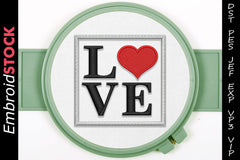 Love Heart Embroidery Design - Embroidstock
