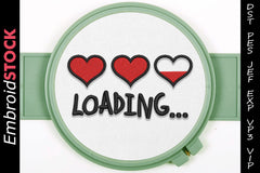 Love Loading Embroidery Design - Embroidstock
