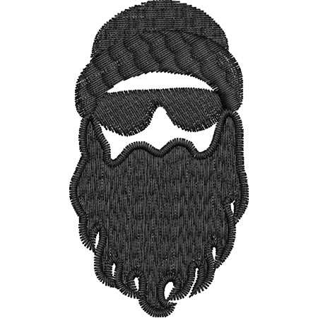 Man with Beard Embroidery Design