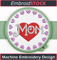 Mom Embroidery Design - Embroidstock