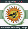Image of Sun with shades - Embroidstock