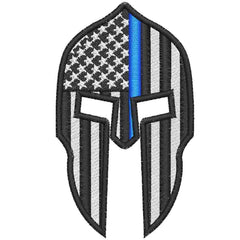 Thin Blue Line Spartan Warrior Helmet