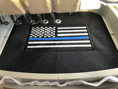Thin Blue Line Flag Embroidery Design