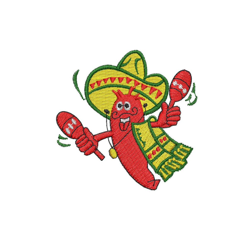 Mexican Chile Embroidery Design - Embroidstock