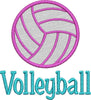Image of Volleyball Embroidery Design - Embroidstock