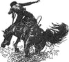 Image of Cowboy Riding Horse Embroidery Design - Embroidstock