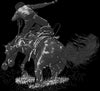 Image of Cowboy Riding Horse Embroidery Design - Embroidstock
