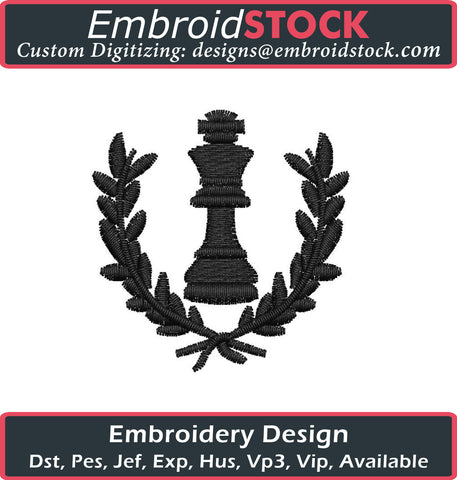 Chess Champion Embroidery Design - Embroidstock