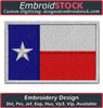 Image of Texas Flag 3 sizes Embroidery Design - Embroidstock