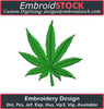 Image of Marijuana Leaf Embroidery Design - Embroidstock