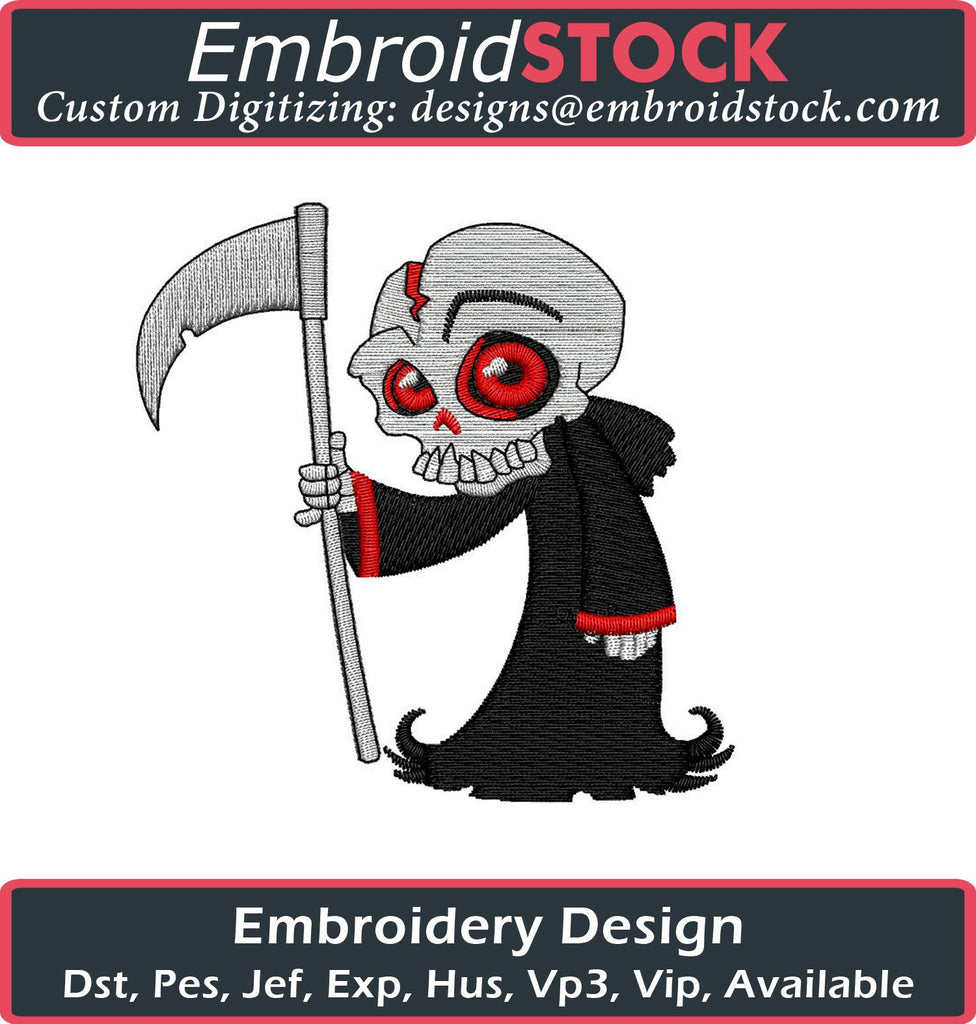 Reaper Embroidery Design - Embroidstock