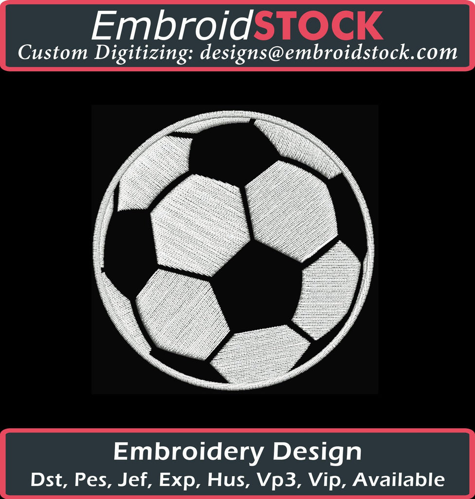 Simple Soccer Ball - Embroidstock