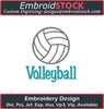 Image of Volleyball Embroidery Design - Embroidstock