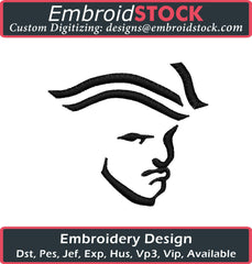 Patriot Face Embroidery Design - Embroidstock