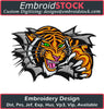 Image of Tiger Mascot Embroidery Design - Embroidstock