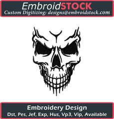 Skull Embroidery Design - Embroidstock