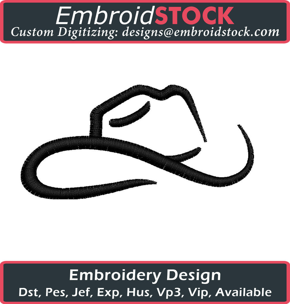 Cowboy Hat Embroidery Design - Embroidstock