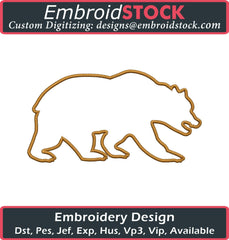 Bear Applique Embroidery Design - Embroidstock