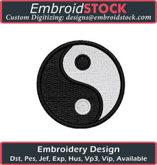 Yin Yang Embroidery design - Embroidstock