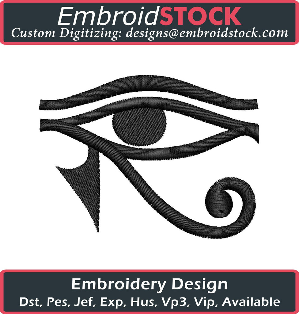 Egyptian Eye Embroidery Design - Embroidstock
