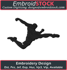 Soccer Player Embroidery Design - Embroidstock