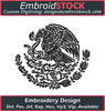 Image of Mexican Eagle Embroidery Design - Embroidstock