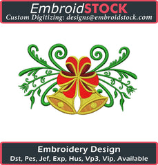 Christmas Bells Embroidery Design - Embroidstock
