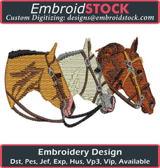 Set of Horses Embroidery Design - Embroidstock