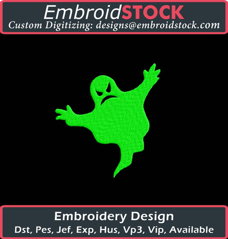 Halloween Spooky Ghost Embroidery Design - Embroidstock