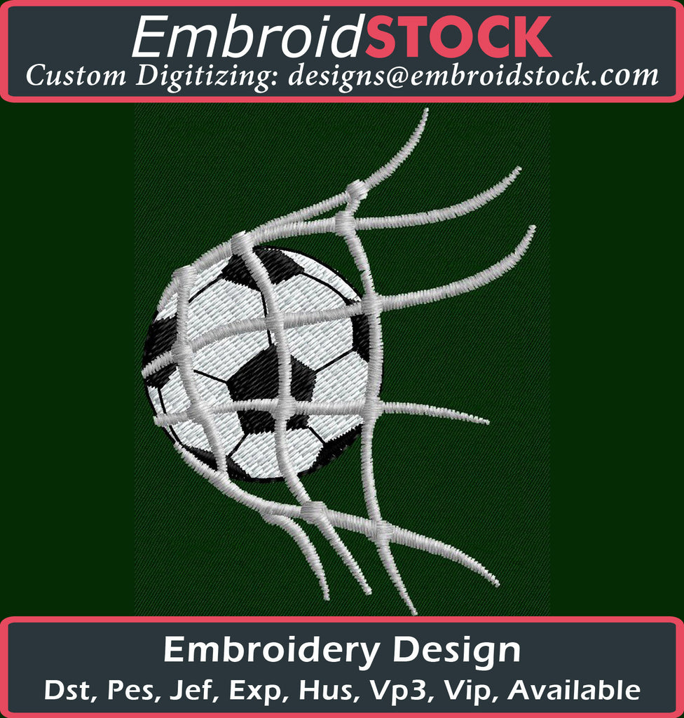 Soccer Goal Embroidery Design - Embroidstock