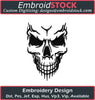 Image of Evil Skull Embroidery Design - Embroidstock