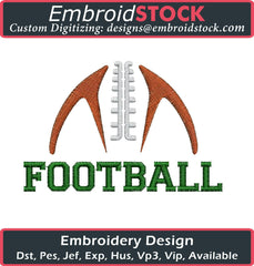 Football Embroidery Design - Embroidstock