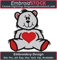 Valentines Teddy Bear - Embroidstock