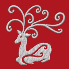 Holiday Deer Embroidery Design