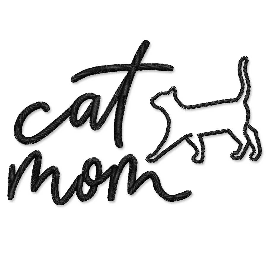 Cat mom Embroidery Design